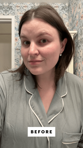 Singh before applying the Byoma BioCollagen Radiance Facial Mask